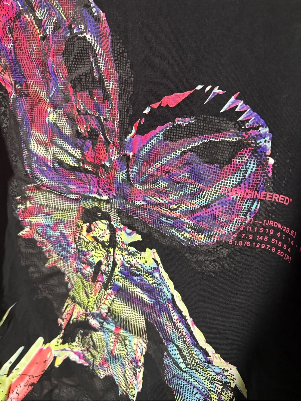 Jordan Men’s Black Long-Sleeve Graphic Shirt - Multicolor Print Small